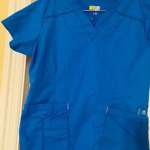 Wonder Wink Royal Scrub Top